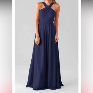 Navy blue bridesmaid dress